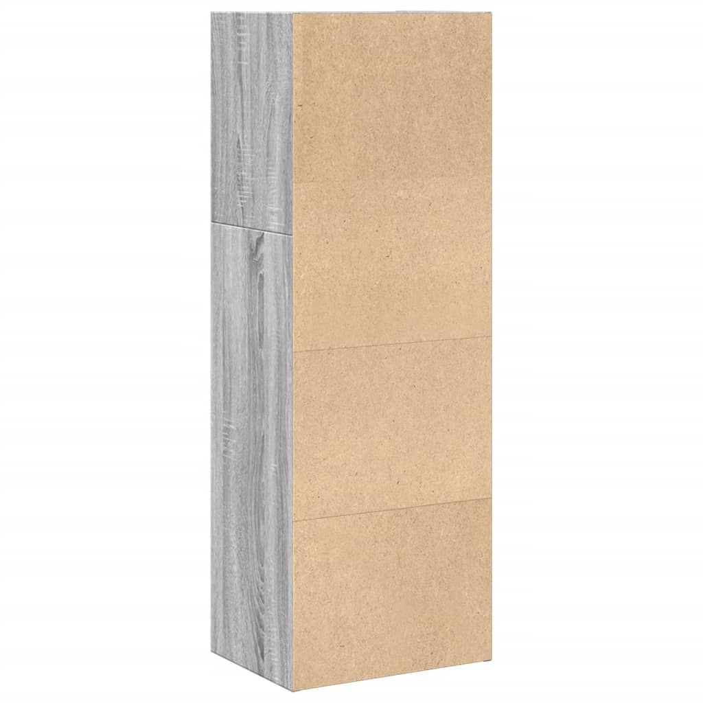 vidaXL Βιβλιοθήκη Γκρι Sonoma 40x30x114 εκ. από Επεξεργασμένο Ξύλο