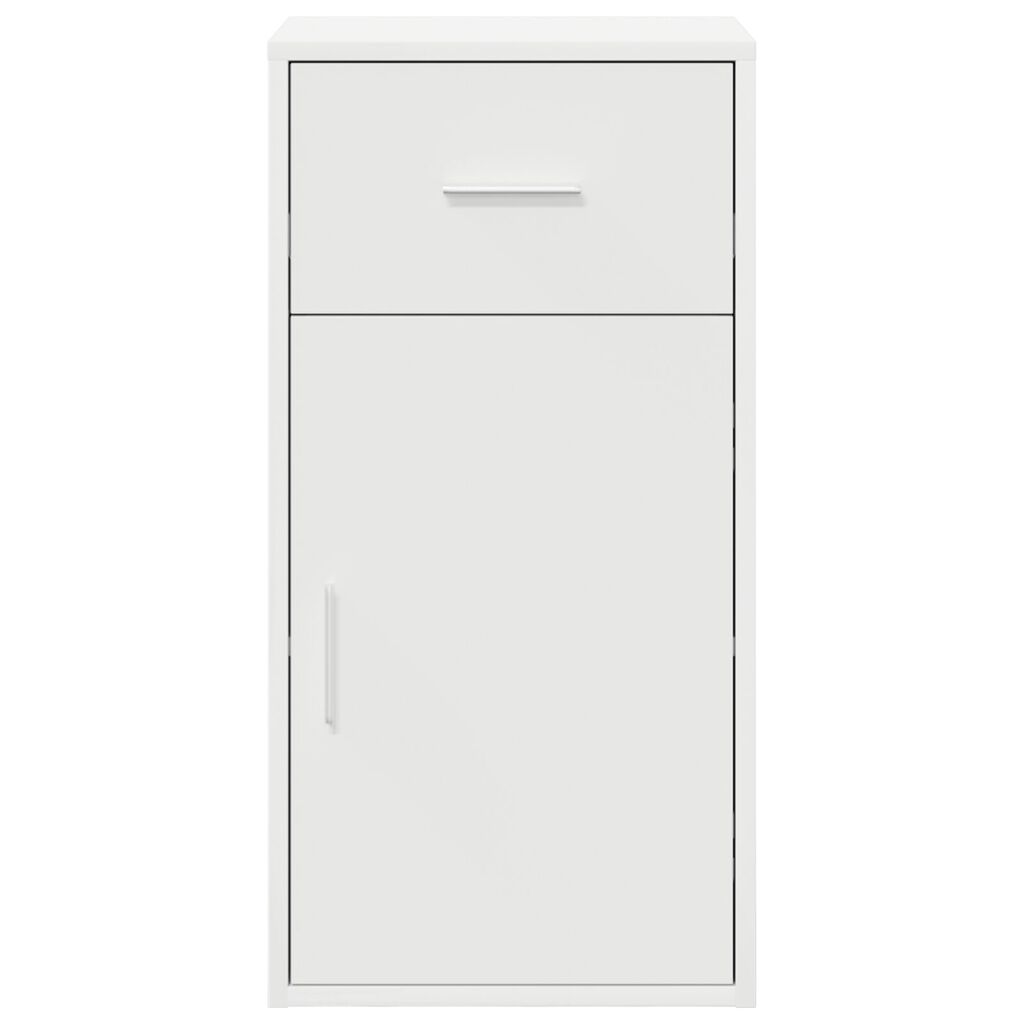vidaXL Λευκή Ντουλάπα Αποθήκευσης Λευκό MDF Συμπαγής Αποθήκευση
