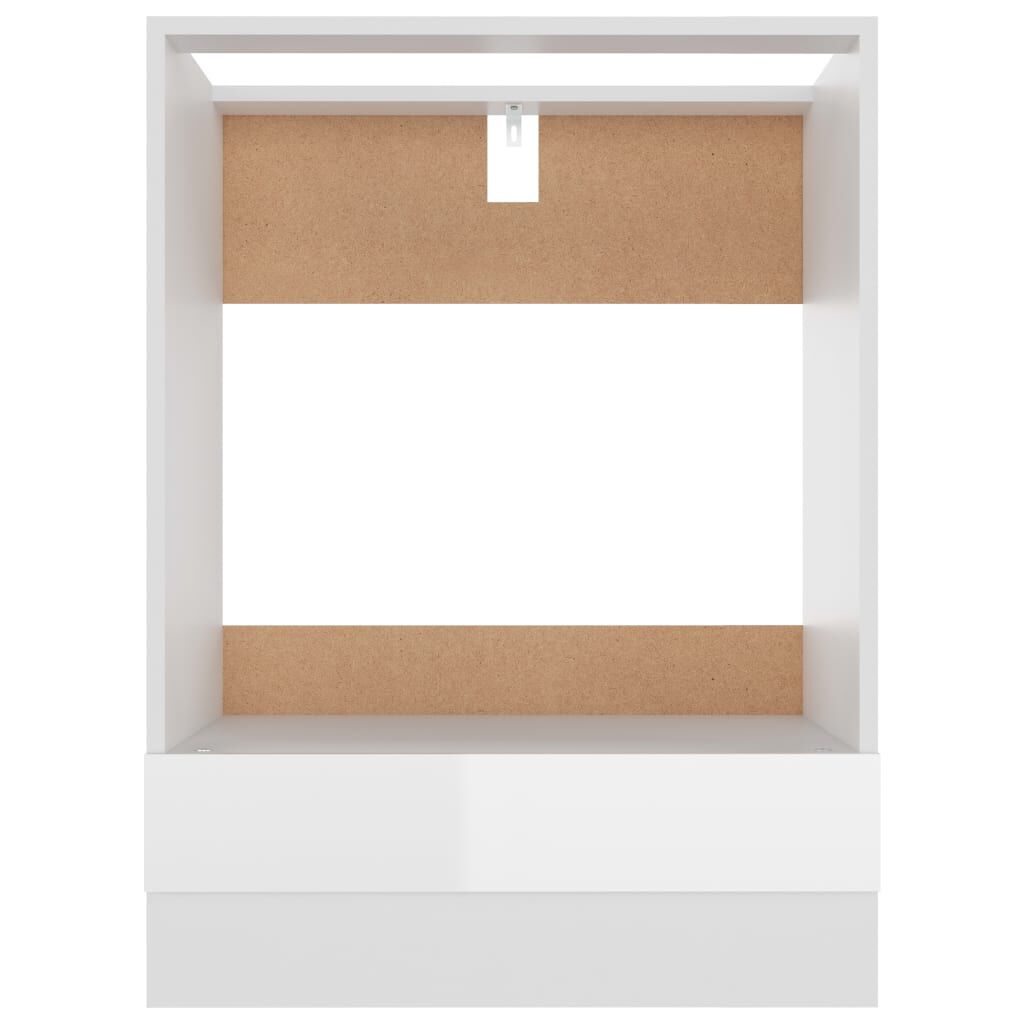 vidaXL Ντουλάπι για Φούρνο Lyon Γυαλιστερό Λευκό 60x46x81,5εκ.