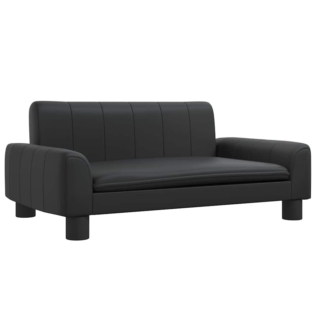 vidaXL Κρεβάτι Σκύλου Μαύρο 70 x 45 x 30 εκ. από Συνθετικό Δέρμα