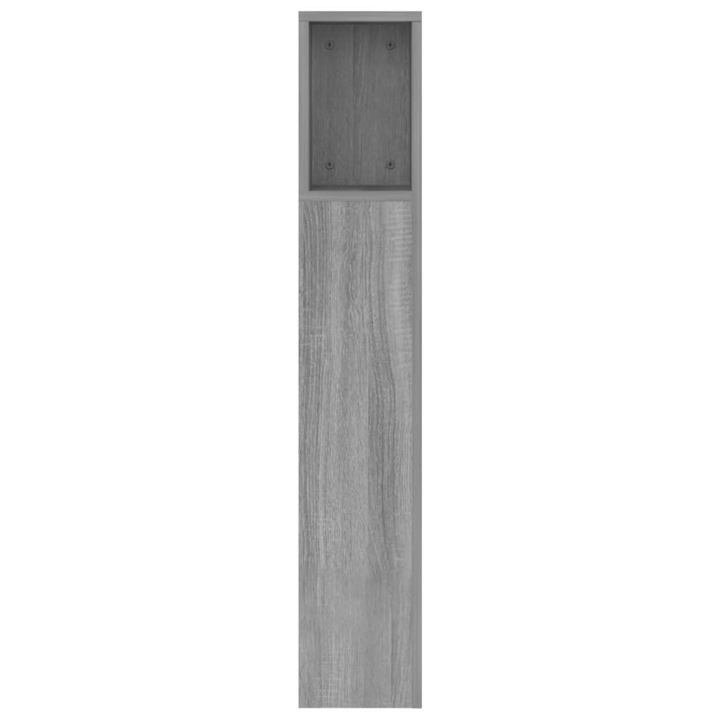vidaXL Κεφαλάρι Με Αποθηκευτικό Χώρο Γκρι Sonoma 160x18,5x104,5 εκ.