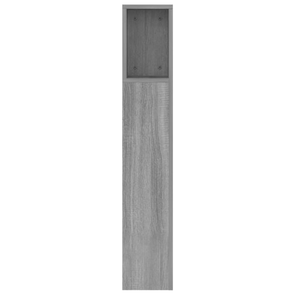 vidaXL Κεφαλάρι Με Αποθηκευτικό Χώρο Γκρι Sonoma 160x18,5x104,5 εκ.