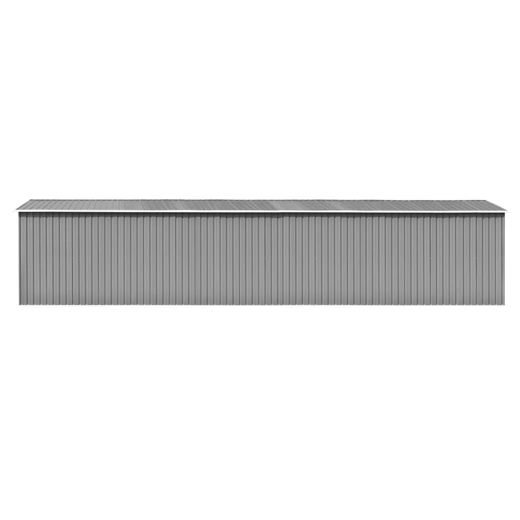 vidaXL Αποθήκη Κήπου Γκρι 257 x 990 x 181 εκ. από Γαλβανισμένο Ατσάλι