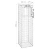 vidaXL Συρματοκιβώτιο Στύλος 50 x 50 x 180 εκ. Σιδερένιο