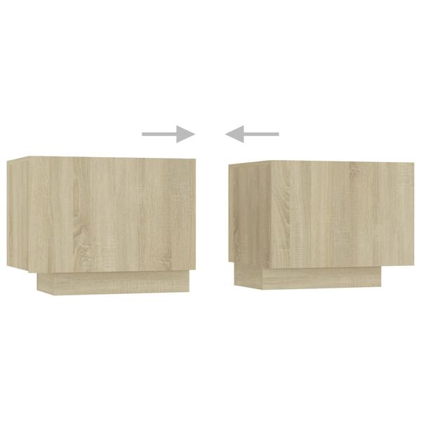vidaXL Έπιπλο Τηλεόρασης με LED Sonoma Δρυς 200 x 35 x 40 εκ.