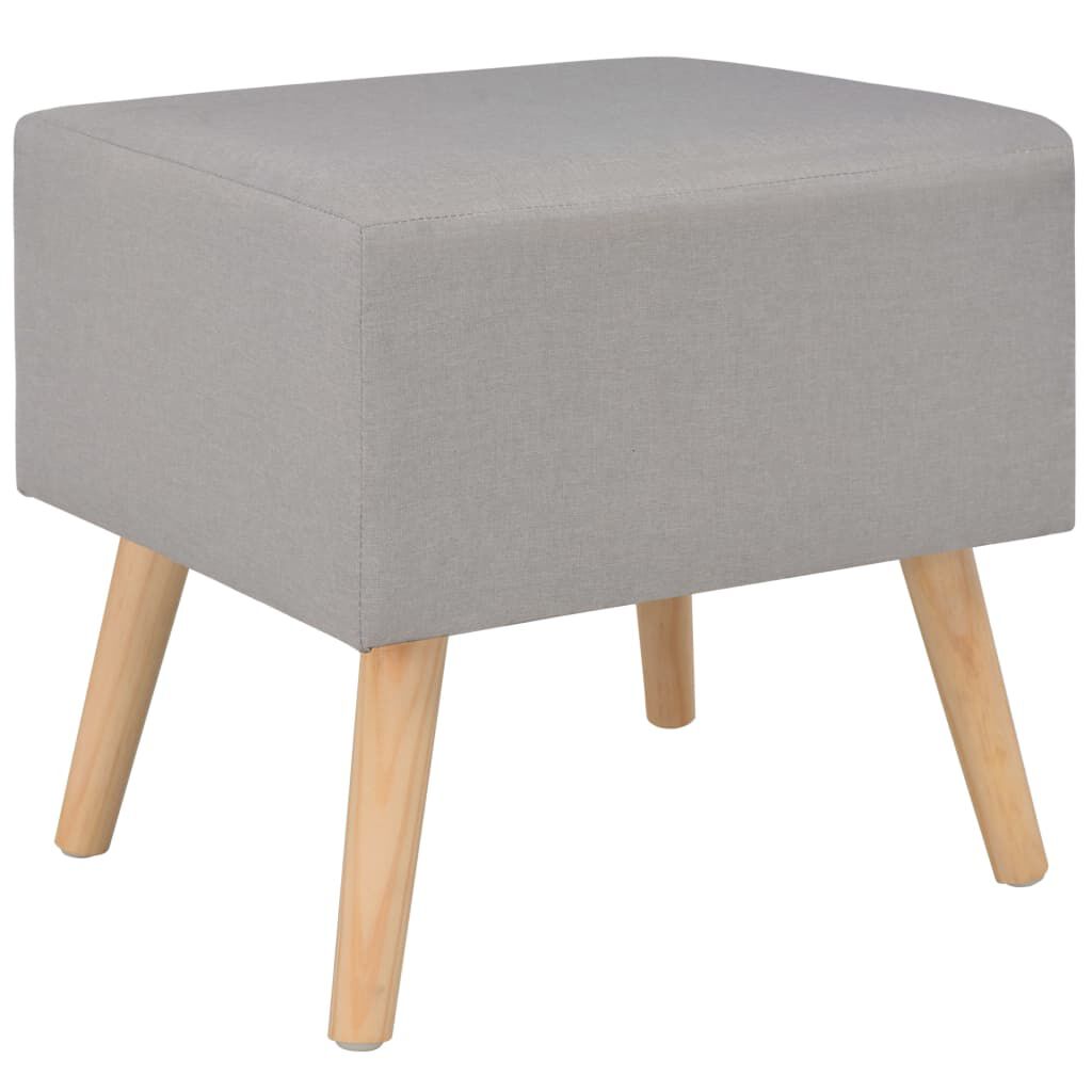 vidaXL Κομοδίνο Γκρι 40 x 35 x 40 εκ. Υφασμάτινο