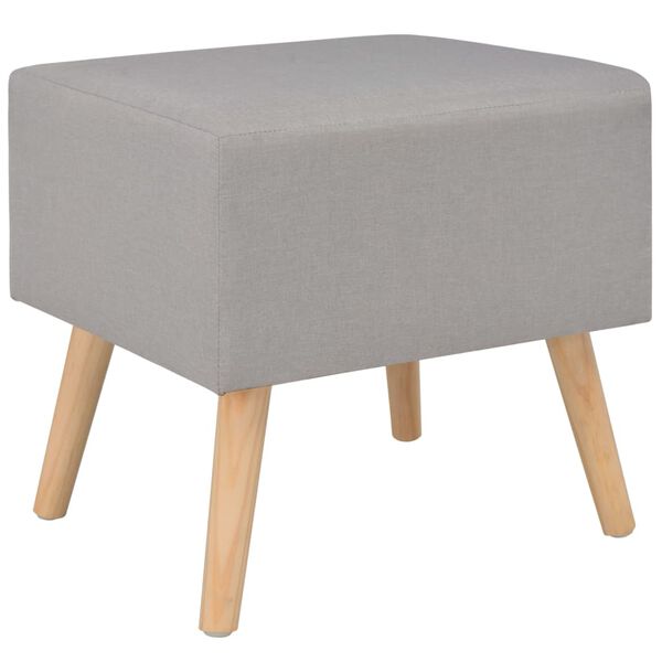 vidaXL Κομοδίνο Γκρι 40 x 35 x 40 εκ. Υφασμάτινο