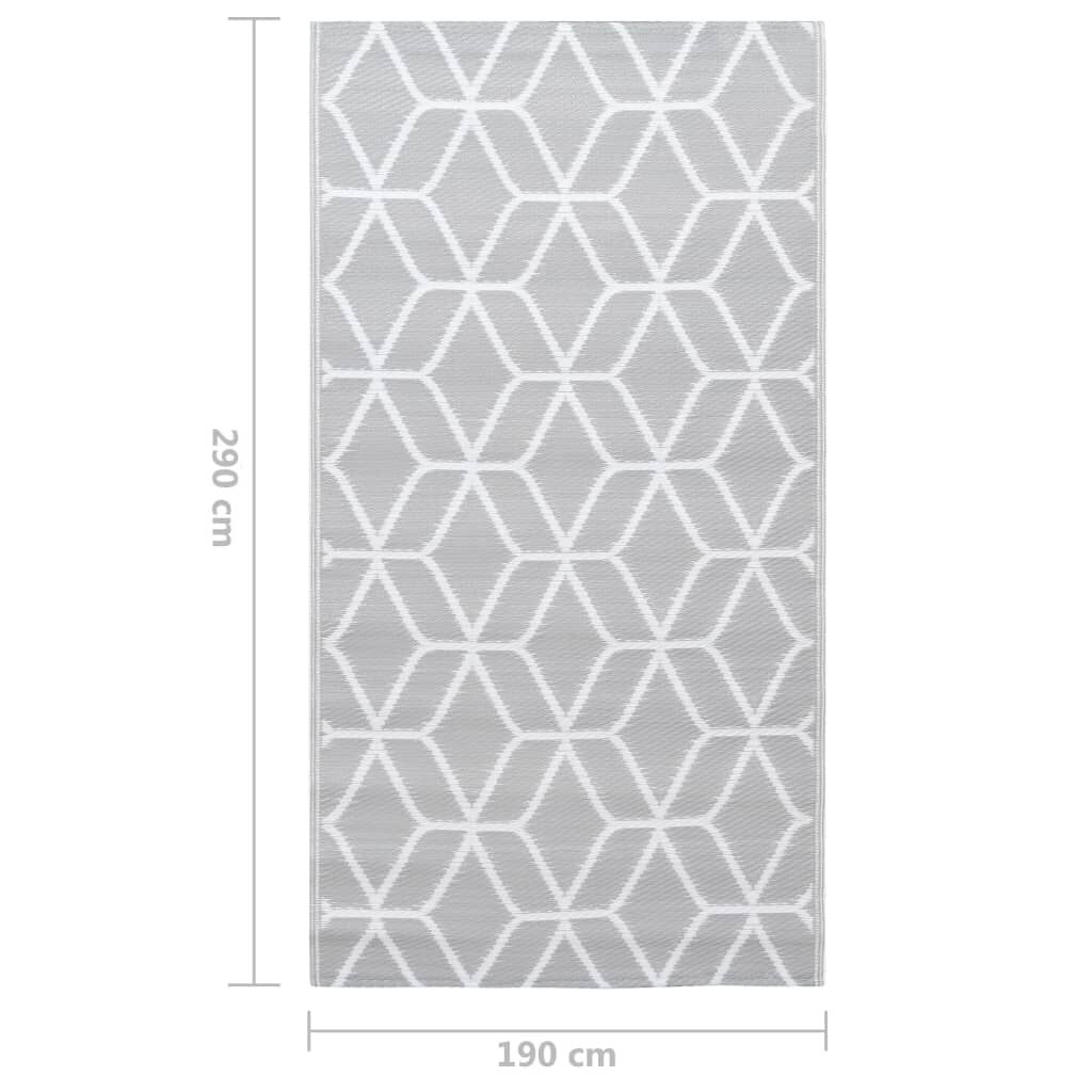 vidaXL Χαλί εξωτερικού χώρου ARAKIL γκρι 190x290 cm PP