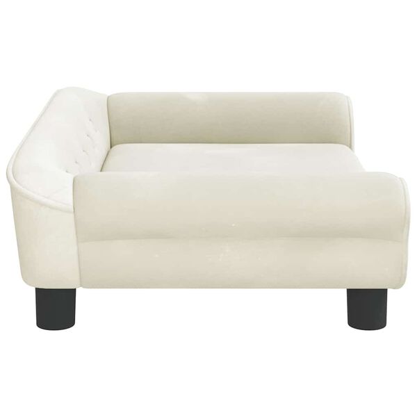 vidaXL Κρεβάτι Σκύλου Κρεμ 70 x 48 x 22 εκ. Βελούδινο