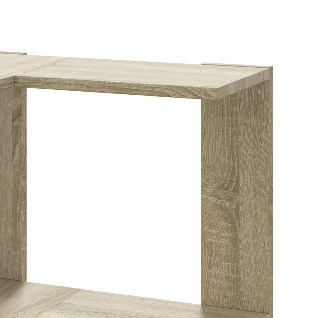 vidaXL Βιβλιοθήκη Γωνιακή 3 Επ. Sonoma Δρυς 50x50x102εκ Επεξ. Ξύλο