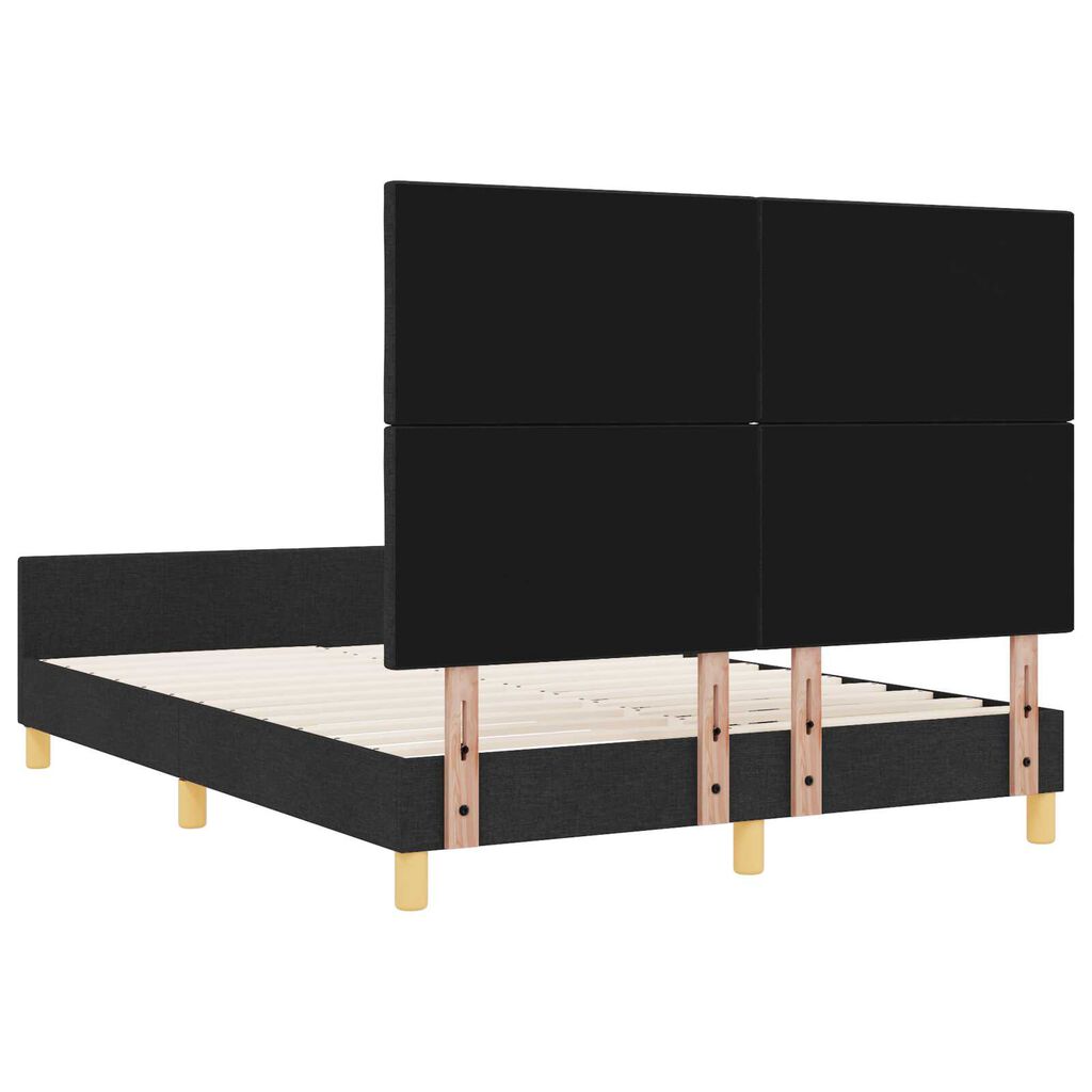 vidaXL Κρεβάτι Μαύρο 140x200 εκ Υφάσματος