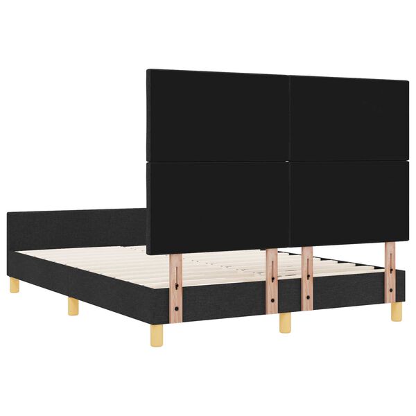 vidaXL Κρεβάτι Μαύρο 140x200 εκ Υφάσματος