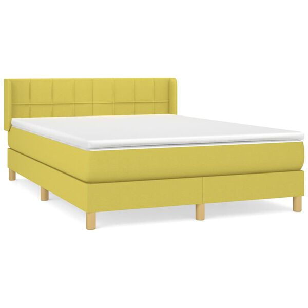 vidaXL &Kappa;&rho;&epsilon;&beta;ά&tau;&iota; Boxspring &mu;&epsilon; &Sigma;&tau;&rho;ώ&mu;&alpha; &Pi;&rho;ά&sigma;&iota;&nu;&omicron; 140x190 &epsilon;&kappa;. &Upsilon;&phi;&alpha;&sigma;&mu;ά&tau;&iota;&nu;&omicron;