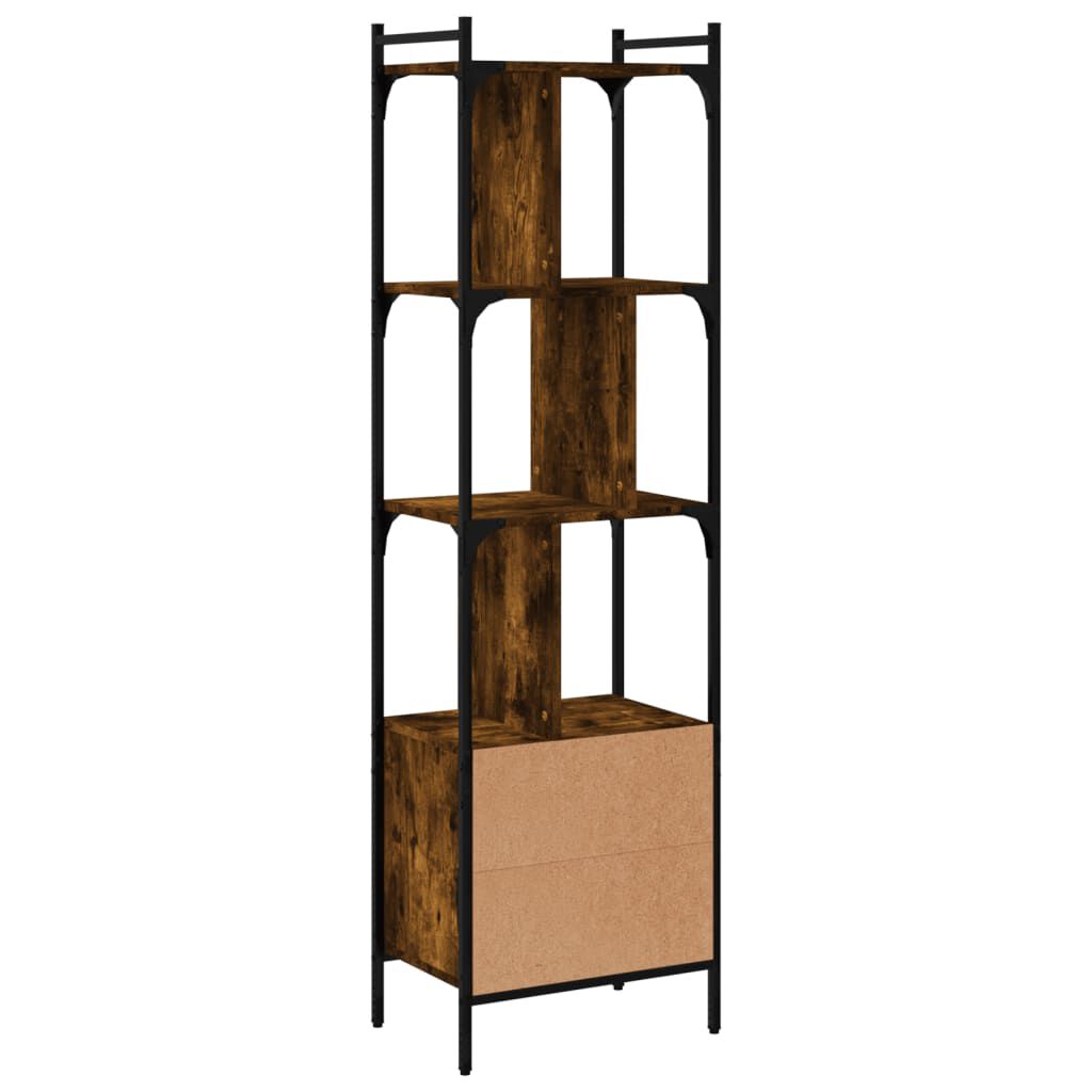 vidaXL Βιβλιοθήκη με Πόρτα Καπνιστή Δρυς 44,5x30x154,5 εκ. Επεξ. Ξύλο