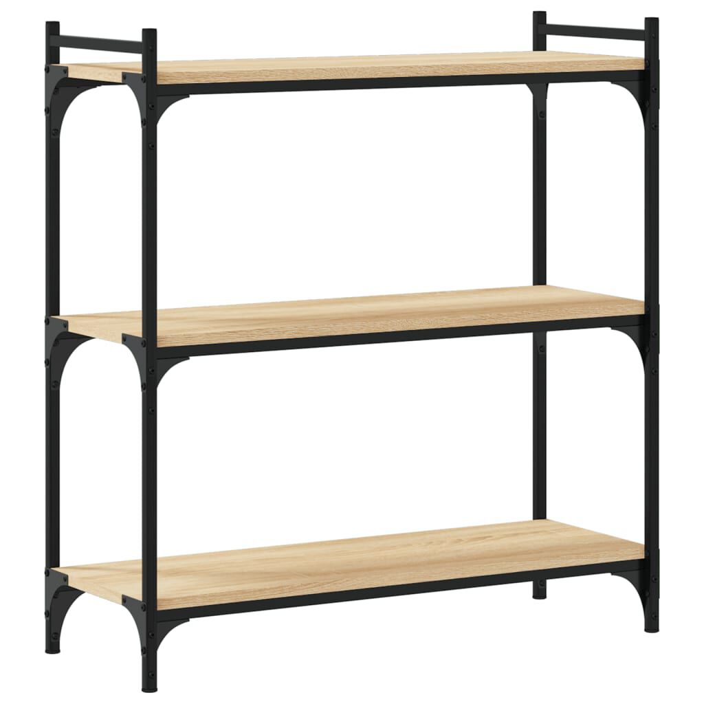 vidaXL Βιβλιοθήκη 3 Επιπέδων Sonoma Δρυς 80x30x86 εκ. Επεξεργ. Ξύλο