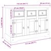 vidaXL Μπουφές "Corona" Καφέ 112x44x78 εκ. από Μασίφ Ξύλο Μεξικανικού Πεύκου