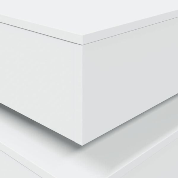 vidaXL Τραπεζάκι Σαλονιού με LED Λευκό 50 x 50 x 40 εκ.