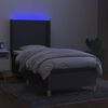 vidaXL &Kappa;&rho;&epsilon;&beta;ά&tau;&iota; Boxspring &mu;&epsilon; &Sigma;&tau;&rho;ώ&mu;&alpha; & LED &Sigma;&kappa;.&Gamma;&kappa;&rho;&iota; 90x190 &epsilon;&kappa;. &Upsilon;&phi;&alpha;&sigma;&mu;ά&tau;&iota;&nu;&omicron;