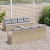 vidaXL Σετ Καναπέ Κήπου 9 pcs Μπεζ και Γκρι συνθετικό ρατάν