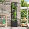 vidaXL Γλάστρα Μαύρο 35 x 30 x 135 εκ. Μέταλλο