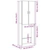 vidaXL Ντουλάπι Πλυντηρίου τεχνίτης Δρυς 64 x 25,5 x 190 εκ.