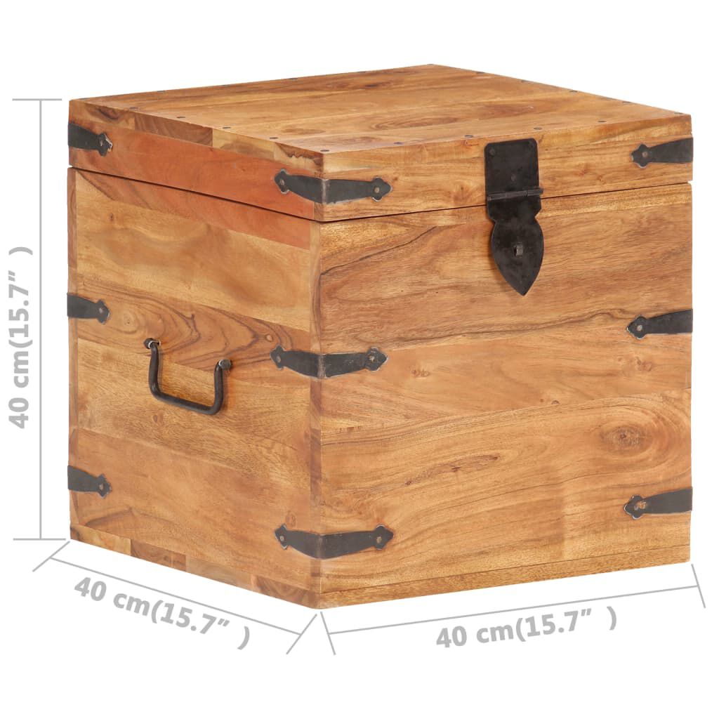 vidaXL Μπαούλο 40 x 40 x 40 εκ. από Μασίφ Ξύλο Ακακίας