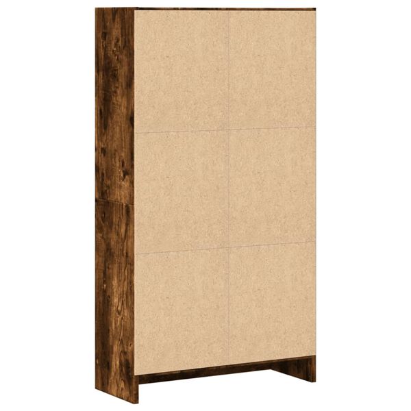 vidaXL Βιβλιοθήκη Καπνιστή Δρυς 60x24x109 εκ. από Επεξεργασμένο Ξύλο