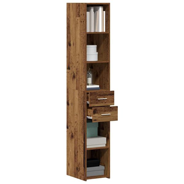 vidaXL Highboard Παλαιό ξύλο 30 x 42.5 x 185 εκ Επεξεργασμένο ξύλο