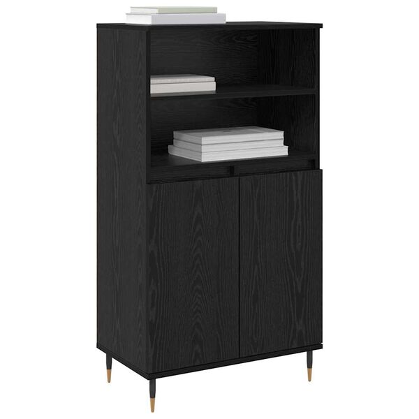 vidaXL Highboard &Mu;&alpha;ύ&rho;&omicron; 60 x 36 x 110 &epsilon;&kappa;. &Epsilon;&pi;&epsilon;&xi;&epsilon;&rho;&gamma;&alpha;&sigma;&mu;έ&nu;&omicron; &xi;ύ&lambda;&omicron;