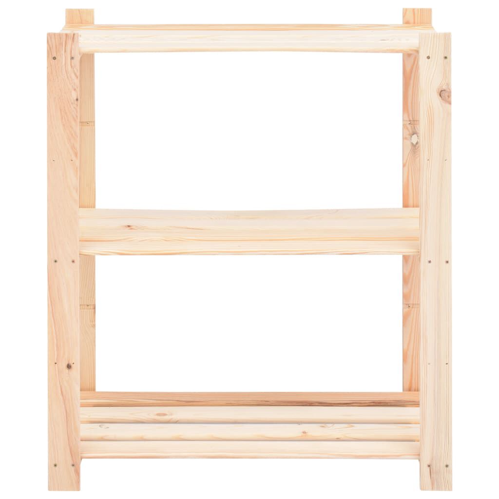 vidaXL Ραφιέρα 3 Επιπέδων 150 κ. 80x38x90 εκ. από Μασίφ Ξύλο Πεύκου