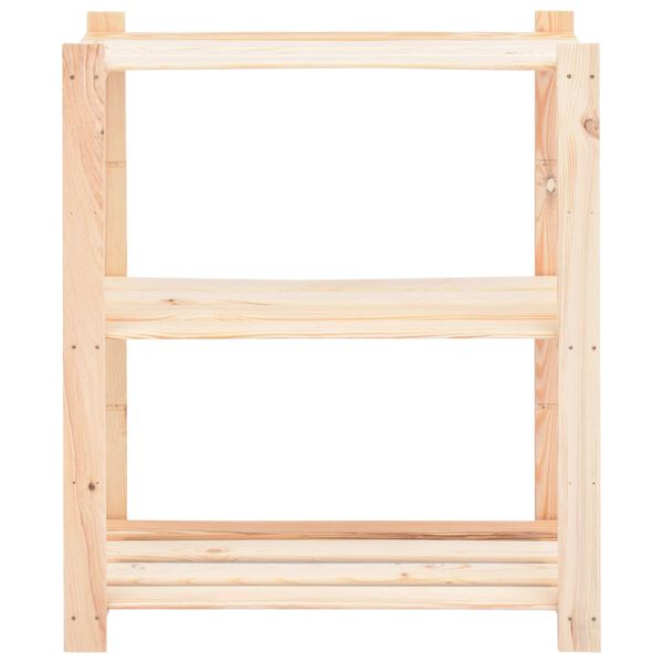 vidaXL Ραφιέρα 3 Επιπέδων 150 κ. 80x38x90 εκ. από Μασίφ Ξύλο Πεύκου