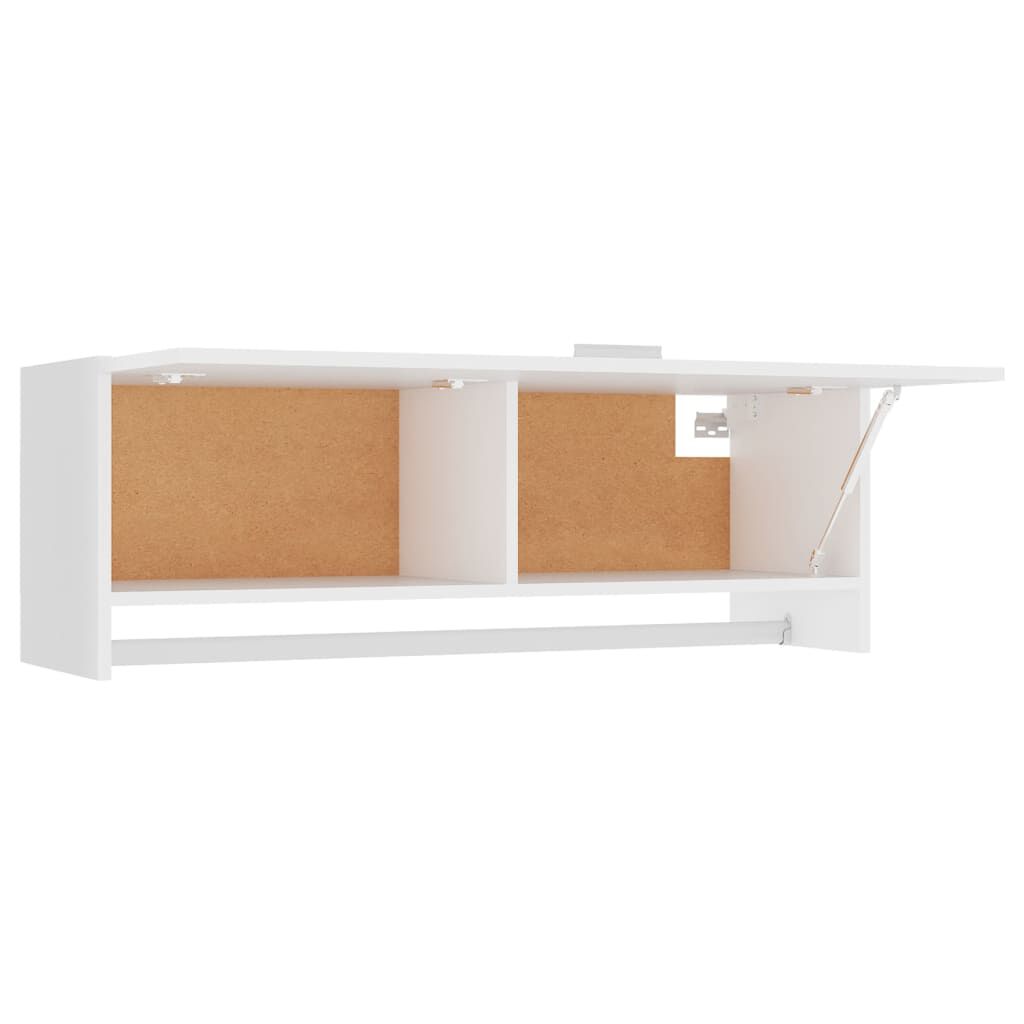vidaXL Ντουλάπα Λευκή 100 x 32,5 x 35 εκ. από Επεξ. Ξύλο