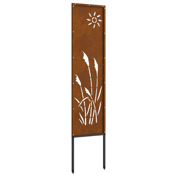 vidaXL Διακοσμητική Πλάκα Κήπου Σκ rusty 32 x 140 εκ