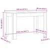 vidaXL Τραπεζαρία Γκρι του Σκυροδέματος 120x60x76 εκ. από Επεξ. Ξύλο
