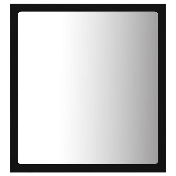 vidaXL Καθρέφτης Μπάνιου με LED Μαύρος 40 x 8,5 x 37 εκ. Ακρυλικός