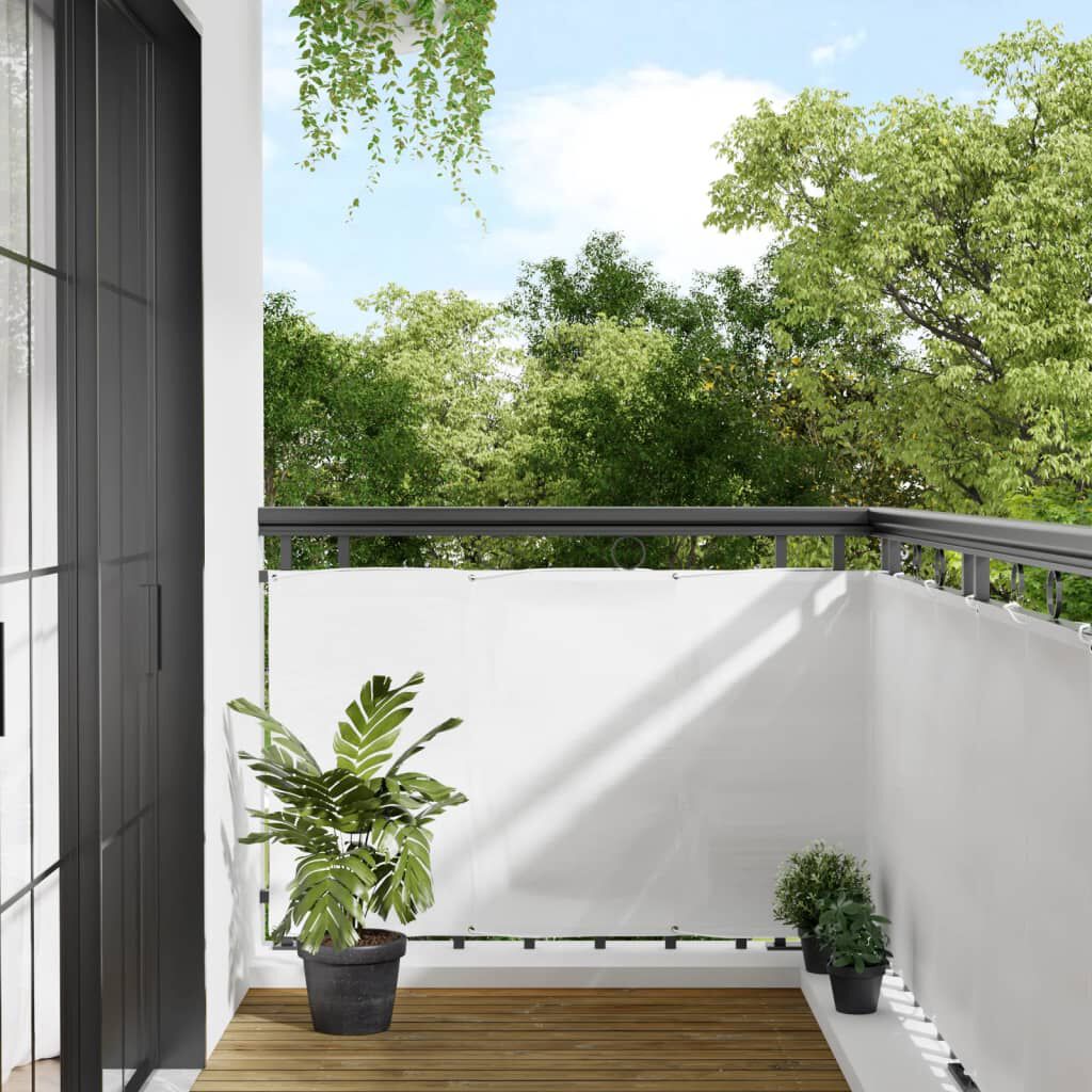 vidaXL Διαχωριστικό Βεράντας Λευκό 90x700εκ 100% Πολ. Ύφασμα Oxford