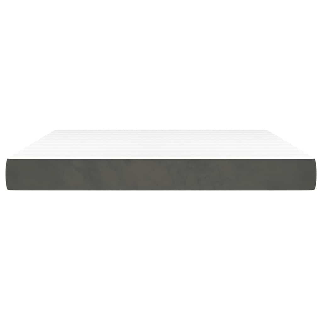 vidaXL Στρώμα με Pocket Springs Σκούρο Γκρι 160x210x20 εκ. Βελούδινο