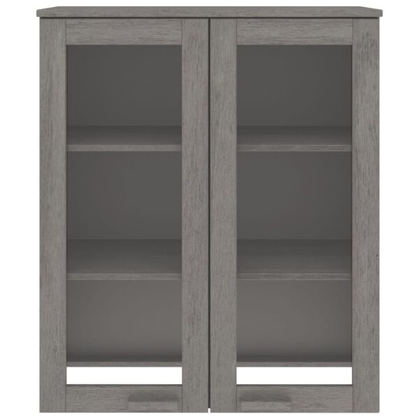 vidaXL Πάνω Μέρος Ντουλαπιού HAMAR Αν. Γκρι 85x35x100 εκ. Μασίφ Πεύκο