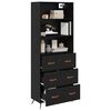 vidaXL Highboard &Mu;&alpha;ύ&rho;&eta; &delta;&rho;&upsilon;&sigmaf; 69,5 x 34 x 180 &epsilon;&kappa;. &Epsilon;&pi;&epsilon;&xi;&epsilon;&rho;&gamma;&alpha;&sigma;&mu;έ&nu;&omicron; &xi;ύ&lambda;&omicron;