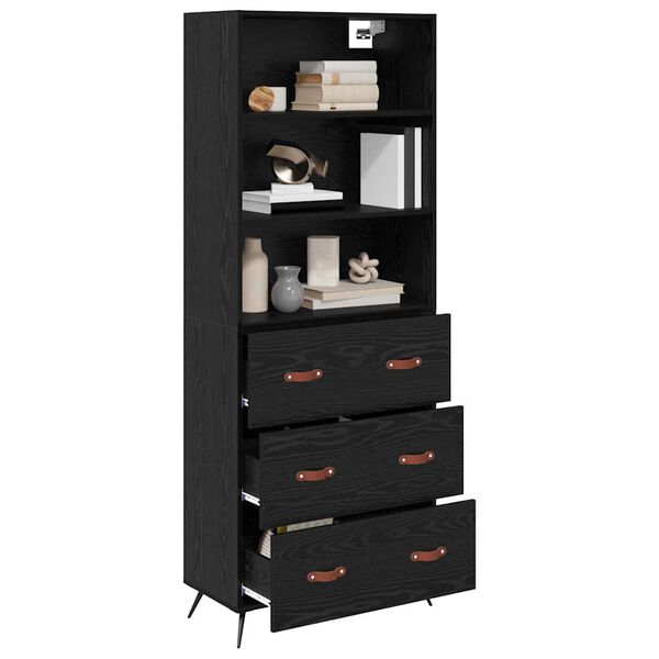 vidaXL Highboard &Mu;&alpha;ύ&rho;&eta; &delta;&rho;&upsilon;&sigmaf; 69,5 x 34 x 180 &epsilon;&kappa;. &Epsilon;&pi;&epsilon;&xi;&epsilon;&rho;&gamma;&alpha;&sigma;&mu;έ&nu;&omicron; &xi;ύ&lambda;&omicron;