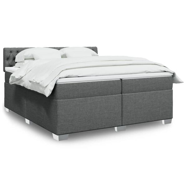 vidaXL &Kappa;&rho;&epsilon;&beta;ά&tau;&iota; Boxspring &mu;&epsilon; &Sigma;&tau;&rho;ώ&mu;&alpha; &Sigma;&kappa;&omicron;ύ&rho;&omicron; &Gamma;&kappa;&rho;&iota; 200x200 &epsilon;&kappa;. &Upsilon;&phi;&alpha;&sigma;&mu;ά&tau;&iota;&nu;&omicron;