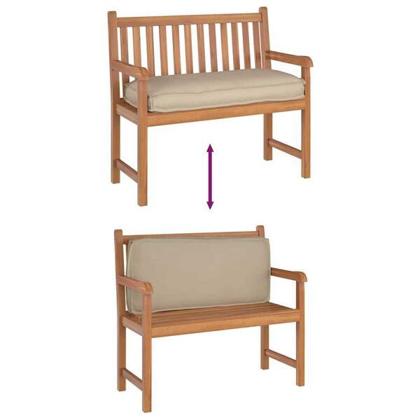 vidaXL Μαξιλάρι παλέτας για κάθισμα / πλάτη Taupe 120 x 50 x 12 εκ.