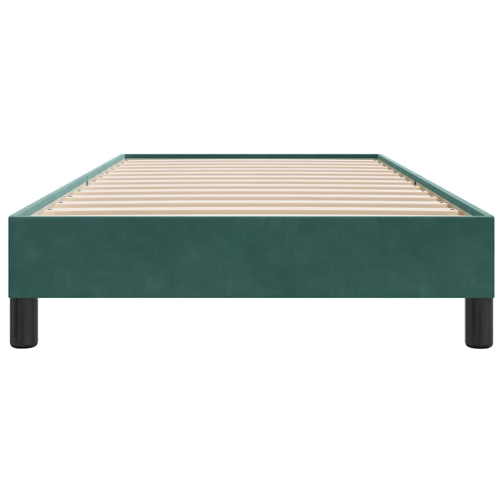 vidaXL Box Spring Κρεβάτι χωρίς στρώμα Σκούρο πράσινο Βελούδινο