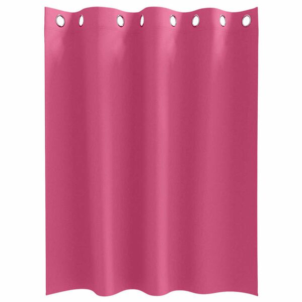 vidaXL Κουρτίνες με κουρτίνες 2 pcs Φωτεινό Ροζ 140x140cm Πολυεστέρας