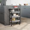 vidaXL Τρόλεϊ Κουζίνας Sonoma Γκρι 53x20x76 εκ. από Επεξεργασμένο Ξύλο