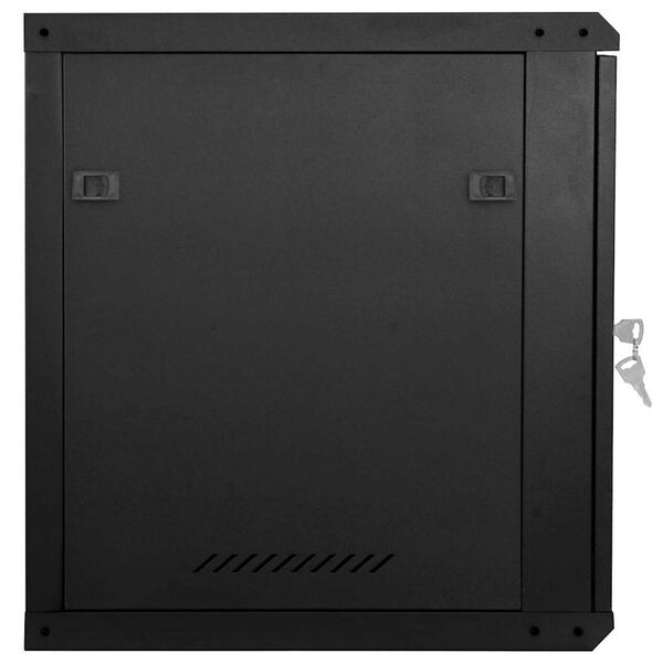 vidaXL Ντουλάπα δικτύου με αποθήκευση Μαύρο 60 x 60 x 50 εκ Ατσάλι