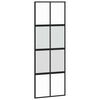 vidaXL Συρόμενη πόρτα με σετ υλικού 76x205 cm από γυαλί&Αλουμίνιο