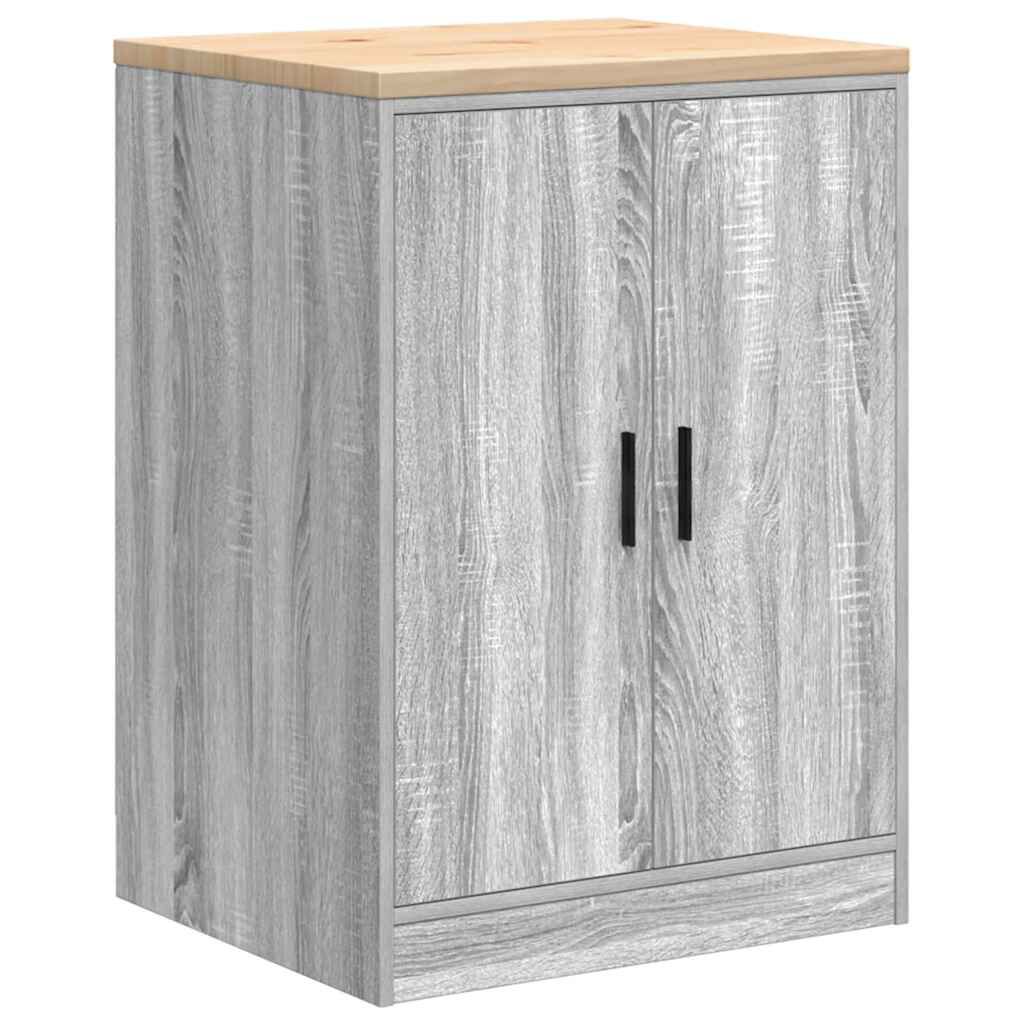 vidaXL ντουλάπι αποθήκευσης γκαράζ 60x51x85 εκ μασίφ ξύλο πεύκο