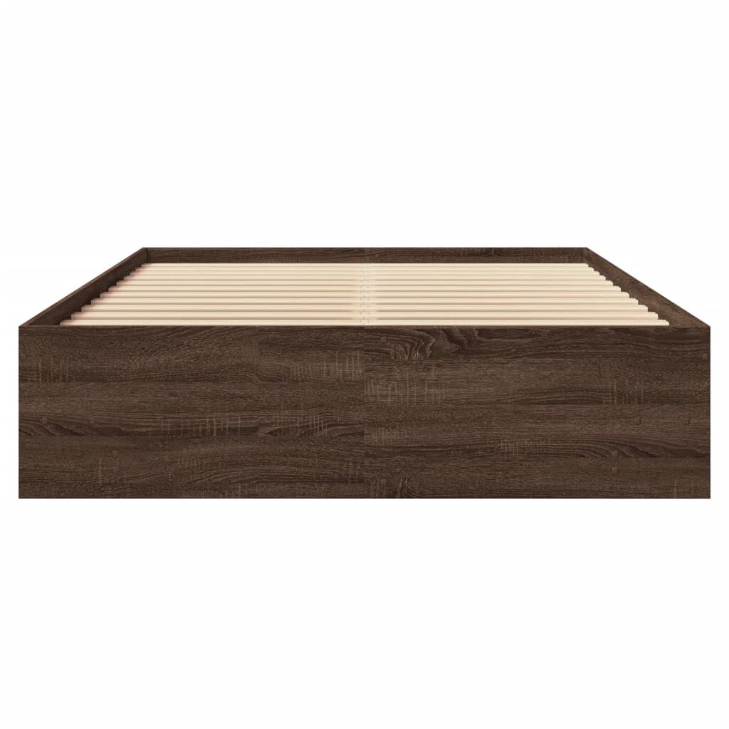 vidaXL Πλαίσιο Κρεβατιού Χωρ. Στρώμα Καφέ Δρυς 120x200εκ. Επ. Ξύλο