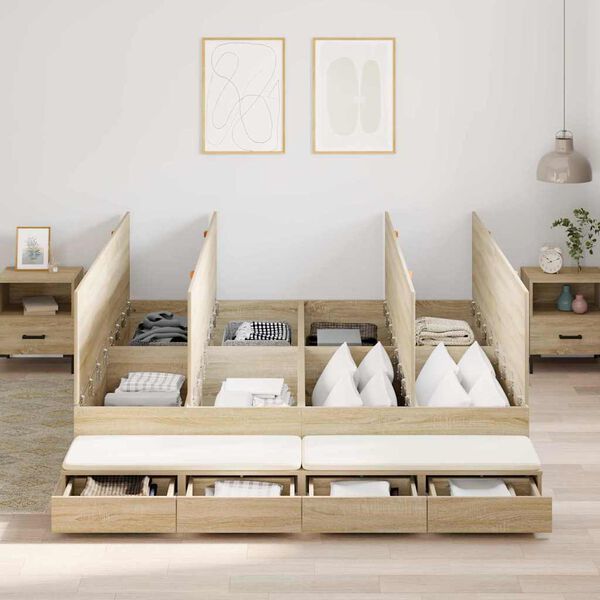 vidaXL &Kappa;&rho;&epsilon;&beta;ά&tau;&iota; &mu;&epsilon; &alpha;&pi;&omicron;&theta;&eta;&kappa;&epsilon;&upsilon;&tau;&iota;&kappa;ό &chi;ώ&rho;&omicron; &mu;&epsilon; &sigma;&upsilon;&rho;&tau;ά&rho;&iota; &Delta;&rho;ύ&sigmaf; Sonoma 200 cm